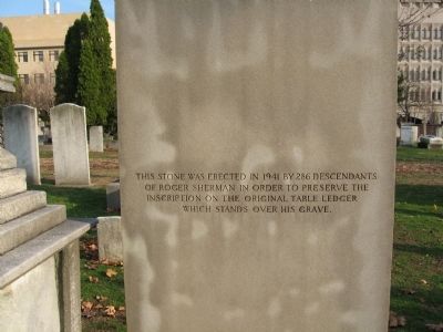 Roger Sherman Marker. Click for full size. Roger Sherman Marker image. Click for full size.