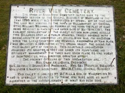 River View Cemetery Marker image. Click for full size.