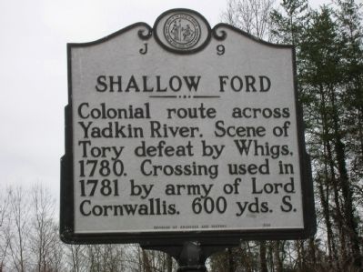 Shallow Ford Marker image. Click for full size.
