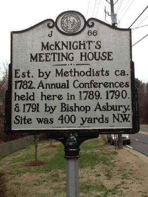 McKnight's Meeting House Marker image. Click for full size.