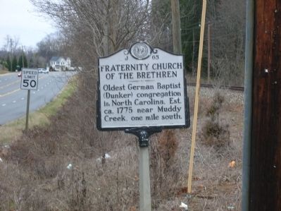 Fraternity Church of the Brethren Marker image. Click for full size.