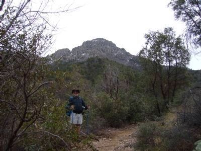 Hiker on Old Baldy Trail. image. Click for full size.