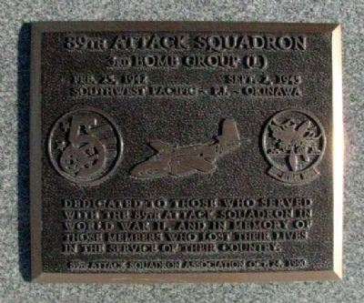 89th Attack Squadron Marker. Click for full size. 89th Attack Squadron Marker image. Click for full size.