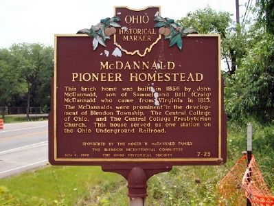 McDannald Pioneer Homestead Marker image. Click for full size.