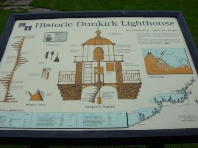Historic Dunkirk Lighthouse Informational Sign image. Click for full size.
