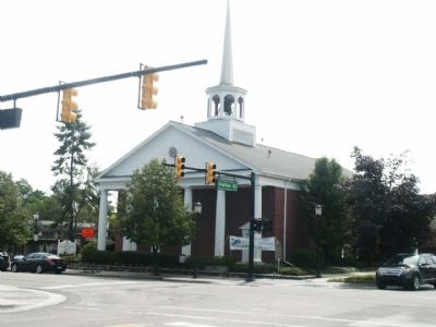First Presbyterian Church of Northville with marker image. Click for full size.