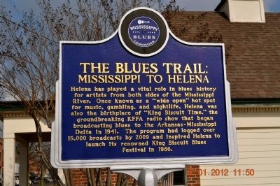 The Blues Trail: Mississippi to Helena Marker image. Click for full size.