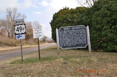Former location of the Helena, Arkansas Marker. image. Click for full size.