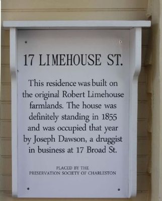 17 Limehouse Street Marker. Click for full size. 17 Limehouse Street Marker image. Click for full size.