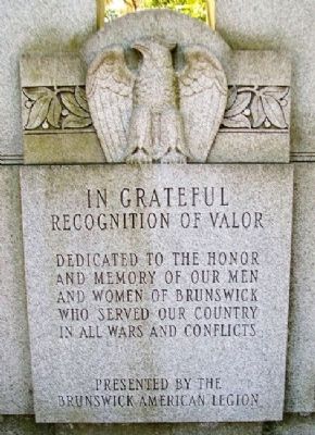 Brunswick Veterans Memorial image. Click for full size.