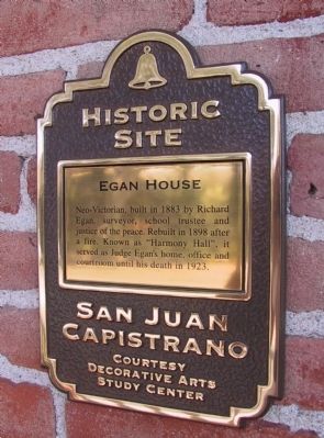 Egan House Marker image. Click for full size.