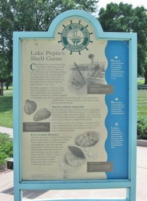 Lake Pepin's Shell Game Marker. Click for full size. Lake Pepin's Shell Game Marker image. Click for full size.