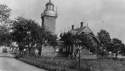 Lighthouse at Point Gratiot on Lake Erie, near Dunkirk, New York image. Click for full size.