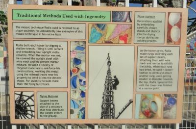 Watts Towers Marker Panel 5 image. Click for full size.