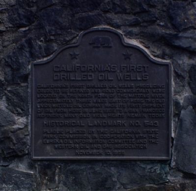 California's First Drilled Oil Wells Marker image. Click for full size.