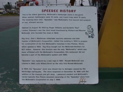 Speedee History image. Click for full size.