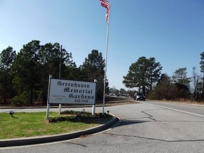 Cemetery Sign on the highway image. Click for full size.