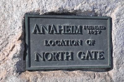 North Gate of City of Anaheim Marker image. Click for full size.