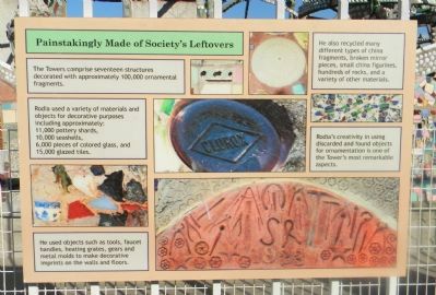 Watts Towers Marker Panel 6. Click for full size. Watts Towers Marker Panel 6 image. Click for full size.