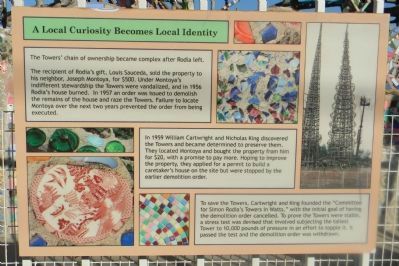 Watts Towers Marker Panel 8 image. Click for full size.
