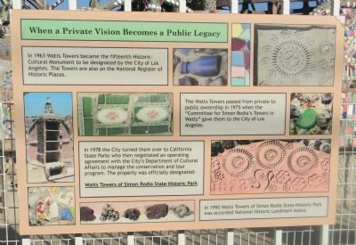Watts Towers Marker Panel 9 image. Click for full size.