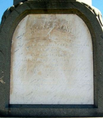 Bath Civil War Memorial Dedication. Click for full size. Bath Civil War Memorial Dedication image. Click for full size.