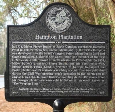 Hampton Plantation Marker image. Click for full size.