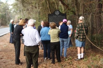 Hampton Plantation Marker and the dedication spectators image. Click for full size.