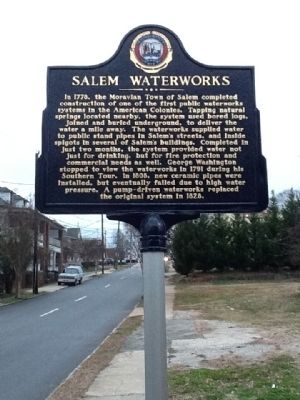Salem Waterworks Marker image. Click for full size.