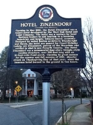 Hotel Zinzendorf Marker image. Click for full size.