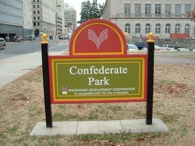 Confederate Park sign image. Click for full size.