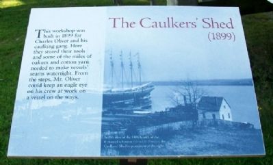The Caulkers' Shed (1899) Marker image. Click for full size.