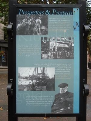 Pioneer Square Historic District Marker - Prospectors & Prospects [Panel 4] image. Click for full size.