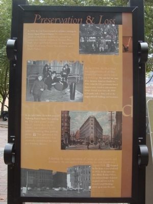 Pioneer Square Historic District Marker - Preservation & Loss [Panel 7] image. Click for full size.