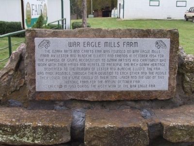 War Eagle Mills Farm Marker image. Click for full size.