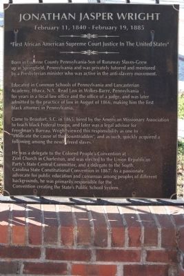 Jonathan Jasper Wright Marker, left panel image. Click for full size.