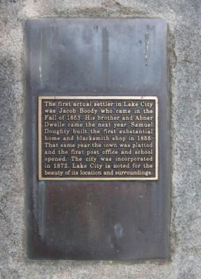 The First Settler Marker. Click for full size. The First Settler Marker image. Click for full size.