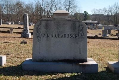 A.N. Richardson Tombstone<br>Front. Click for full size. A.N. Richardson Tombstone<br>Front image. Click for full size.