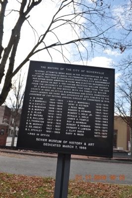 The Mayors of the City of Sevierville Marker image. Click for full size.
