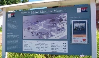 Maine Maritime Museum Sign image. Click for full size.