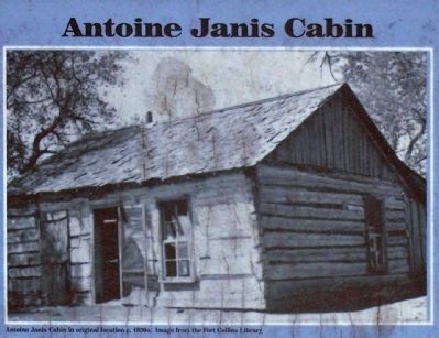 Antoine Janis cabin in original location c.1930s image. Click for full size.