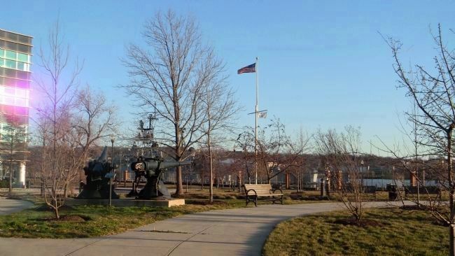 4-in. 40 Caliber Rifles And Marker - At Left. Click for full size. 4-in. 40 Caliber Rifles And Marker - At Left image. Click for full size.