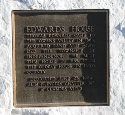 Edwards House Marker. Click for full size. Edwards House Marker image. Click for full size.