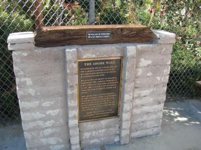 The Adobe Wall Marker - in 2009. Click for full size. The Adobe Wall Marker - in 2009 image. Click for full size.