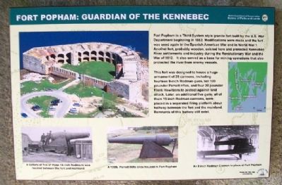 Fort Popham: Guardian of the Kennebec Marker image. Click for full size.