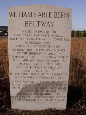 William Earle Berne Beltway Marker. Click for full size. William Earle Berne Beltway Marker image. Click for full size.