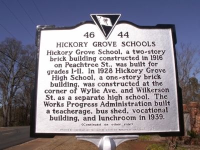 Hickory Grove Schools Marker image. Click for full size.