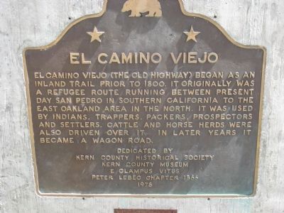 El Camino Viejo Marker image. Click for full size.