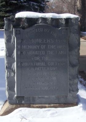Land for the Agricultural College Marker. Click for full size. Land for the Agricultural College Marker image. Click for full size.