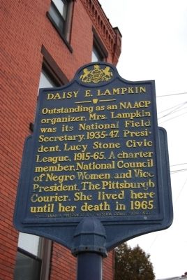 Daisy E. Lampkin Marker. Click for full size. Daisy E. Lampkin Marker image. Click for full size.